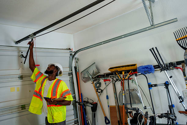 Professional Garage Door Panel Replacement technician working in Pinehurst, MA